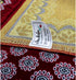 Modefa Prayer Rug Free Prayer Cap & Beads - Thin Velvet Namaz Sajadah Janamaz Floral Daisy Arch (Red)
