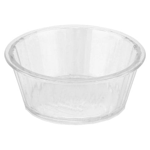 GET Enterprises ER-020-CL 2 oz. Fluted Ramekin, Break Resistant, San, Clear (Pack of 12)
