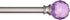 Amazon Basics Decorative 5/8" Curtain Rod with Faceted Ball Finials, 86" - 120", Purple