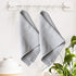 100% Cotto n Waffle Weave Kitchen Towel Set |18x26Inches Large Tea Hand Dish Towel ,Cloth Napkins/Dish Rags ,Ultra Soft Absorbent Quick Drying Dish Cloths and Drying Dish(Dark Grey +Light Grey)