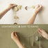 Moon Phase Wall Hanging Garland - 7 Gold Hammered Metal Boho Wall Decor Moon Garland 34'' - Celestial Phases Moon Decor in Bohemian Style - Moon Phases Wall Art for Home, Dorm, Bedroom, Living Room