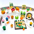 Happy Birthday Cake Toppers Cute Rabbit Figure Characters Toy Cupcake Toppers for Kids Cake Topper Decorations Playset Toy