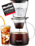 Mueller QuickBrew Smooth Cold Brew Coffee and Tea Maker 47 oz, Dripper Iced Coffee Brewer Maker with Adjustable Water Flow, Stainless Steel Filter, Borosilicate Glass Carafe