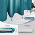 LOVTEX Teal Shower Curtain Set with 12 Hooks Ombre Waffle Shower Curtains for Bathroom 72 x 72 in, Waterproof and Machine Washable