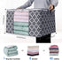 WISELIFE Storage Bags 100L 3-Pack Large Blanket Clothes Organization and Storage Containers for Bedding, Comforters, Foldable Organizer with Reinforced Handle, Clear Window, Sturdy Zippers,Grey