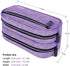 JEMIA Multi Compartments Collection 3 Independent Zipper Compartments Pencil Case (Purple, Polyester)