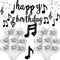60 Pieces Music Theme Party Decorations Set Include Music Note Latex Balloons Music Note Foil Balloons Music Note Banner Music Note Hanging Swirls for Birthday Party Wedding Supplies (Classic Style)