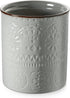 DOWAN Kitchen Utensil Holder, 7.2? Extra Large Utensil Holders for Countertop, Heavy Ceramic Utensil Crock, Anti Slip & Scratch Cork Bottom, Grey Utensil Organizer for Home Décor