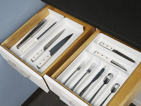 SimpleHouseware Expandable Kitchen Drawer Flatware Organizer
