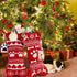OurWarm 2Pcs Dog Christmas Stockings, Red Knit Dog Stockings with Picture Frame, Large Bone Shape Pet Stockings for Dogs Christmas Holiday Decoration