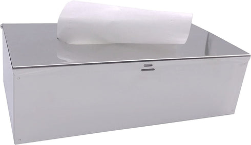M2cbridge Metal Facial Tissue Box Cover Holder Lay On Wall Mounted, Mirror Polishing 18/8 Stainless Steel (Rectangle)