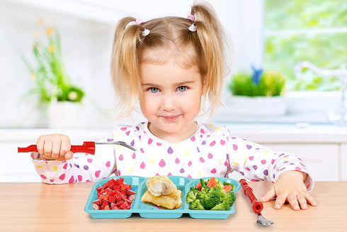 KidsFunwares Me Time Musical Dinnerware Meal Set - Includes Spoon and Fork Which Are Functional Flutes