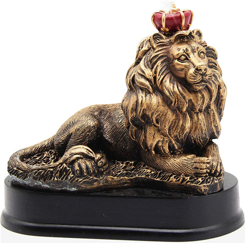 H&W Lion King Figurines Statue, 5''H Office Desk Decoration, Nordic Style Home and Study Decoration, Collectible Figurines, Best Gift for The Man