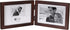 Malden International Designs Dark Walnut Concept Wood Picture Frame, Double Horizontal, 2-4x6, Walnut
