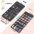FOREGOER Hanging Jewelry Organizer with Zipper Pocket Double Sided 43 Pockets Large Necklace Earring Accessory Holder Organizer(Black)