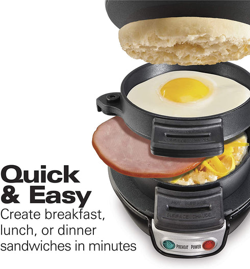 Hamilton Beach Breakfast Sandwich Maker, Black (25477)
