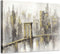 ARTISTIC PATH Modern City Canvas Wall Art: Abstract Cityscape Artwork Industrial Style Bridge Painting Prints for Bedroom (16" W x 12" H, Multi-Sized)