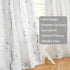 FMFUNCTEX Silver White Semi Sheer Curtains 45inch Tree Branch Short Window Curtain Drapes for Laundry Small Windows Metallic Print Modern Curtains for Chrismas D©cor Grommet Top 2pcs