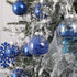 Wironlst 60mm/2.36" Christmas Ball Ornaments Shatterproof Clear Large Plastic Hanging Ball Decorative Baubles Set with Stuffed Delicate Decorations (30 Counts, Blue)