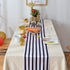 HYCC 10-Pack Stripes Satin Table Runner for Wedding/Bridal Shower Birthdays/Baby Shower and Special Events (Black/White, 12"X 108")