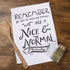 Primitives by Kathy 25260 LOL Made You Smile Dish Towel, 28" by 28", Nice and Normal