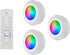 Energizer LED Puck Lights, 3 Pack, Color Changing, Remote Controlled, Battery Operated, Wireless, 35 Lumens, Dimmable, Perfect for Under Cabinet, Closet, Bedroom, and More, 39154
