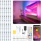 Under Cabinet LED Lighting Kit, GPED 5050 RGB Led Strip Lights 6PCS Waterproof TV Backlight with APP Remote Control Music Sync Led Lights Flexible 10ft Tape Lighting Kits Timing Bedroom Kitchen