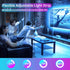 Under Cabinet LED Lighting Kit, GPED 5050 RGB Led Strip Lights 6PCS Waterproof TV Backlight with APP Remote Control Music Sync Led Lights Flexible 10ft Tape Lighting Kits Timing Bedroom Kitchen