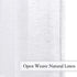 Linen Blended Curtains Semi Sheer Curtains 63 Inches Long Light Filtering Nickel Grommet Window Treatment Panels Privacy Added Drapes for Bedroom/ Living Room, Set of 2, White