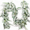 Miracliy Eucalyptus Garland, 6.2ft Artificial Lambs Ear Greenery Vine with Willow Leaves for Wedding Backdrop Table Runner Mantle Party Home Decor