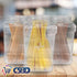 CSBD 1 Gallon Clear Plastic Jars with Ribbed Liner Screw On Lids, BPA Free, PET Plastic, Made in USA, Bulk Storage Containers 2 Pack (1 Gallon (Square))