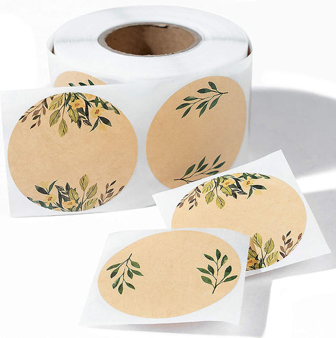 MONEST (500pc/Roll) 2" Label Stickers for Jars and Lids -(Floral Color)- Pantry Labels | Mason Jar Labels | Sticker Labels | Canning Labels | Spice Labels | Bottle Labels | Mason Jar Labels