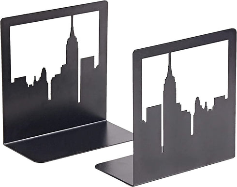 Bookends New York City, NYC Skyline Book Ends for Shelves (1 Pair)
