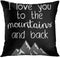 Emvency Throw Pillow Cover I Love You to The Mountains and Back Saying Decorative Pillow Case Home Decor Square 18 x 18 Inch Cushion Pillowcase