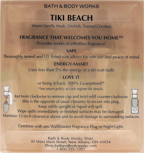 Bath & Body Works Wallflowers Home Fragrance Refill Bulbs 2 Pack Tiki Beach