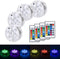 Mini Submersible LED Lights with Remote Control Tea Lights Small Underwater Lights Battery Powered Flameless LED Accent Light for Party Event Vase Fishtank Hot Tub (4 Pack, White)