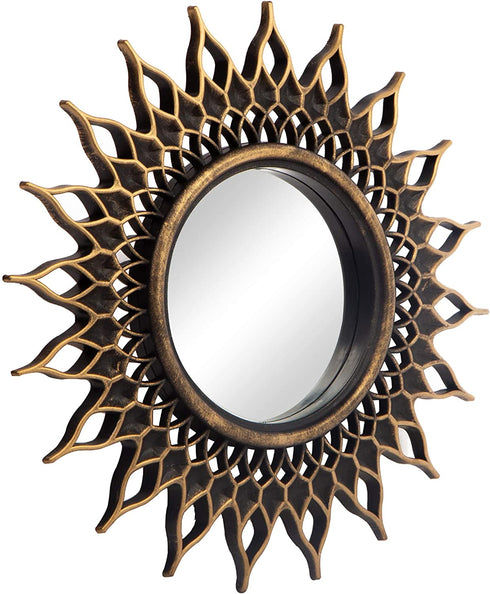 Small Round Mirrors for Wall Decor Set of 3, Gold Brushed Wall Decorations for Living Room, Bedroom & Bathroom (MS009)