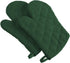 DII Basic Terry Collection 100% Cotton Quilted, Oven Mitt, Dark Green, 2 Piece
