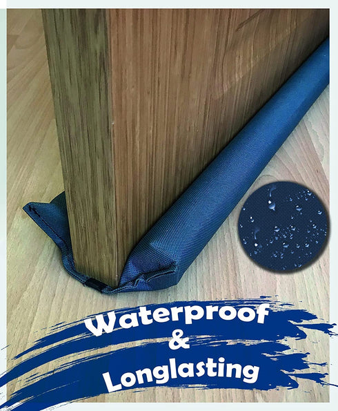 SAPPHIRE HOME Door Draft Stopper, 30 to 36 Inch Adjustable Waterproof Double Draft Stoppers, Blocks Dust Wind Light, Under Door Draft Stopper, Door Sweep, Door Draft Blocker (Gray)