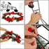 Prsildan 26 Inch Christmas Centerpiece Candle Holders Set, Christmas Tabletop Poinsettia Centerpiece with 3 Flameless Candles, Pinecones, Red Berries, Holiday Decorations for Table Mantel Xmas Party