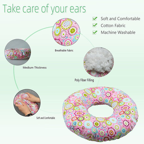 Pillow with a Ear Hole for CNH and Ear Piercing Ear Pain Ear Inflammation Pressure Sores Side Sleeping Pillow Ear Guard Pillow