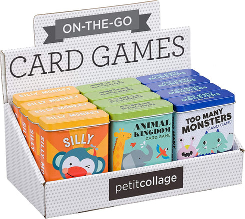 Petit Collage Silly Monkey Kids Card Game Exciting and Colorful Family Game with Sturdy Storage Tin Included Easy to Play Perfect Travel Game for Kids 2-4 Players, Ages 4+