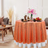 DUOBAO Table Cloths 72 Inch Round Tablecloth Orange Sequin Tablecloth Wedding Sequin Tablecloth Overlay Round Dining Table Cover Christmas Decor (Round 72-Inch, Coral)
