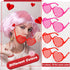 40 Pcs Valentines Day Party Favors 20 Pcs Valentines Heart Shutter Glasses 20 Pcs Valentines Silicone Wristband Rubber Bracelets for Valentine's Day Party Supplies Birthday Party Costume Accessory