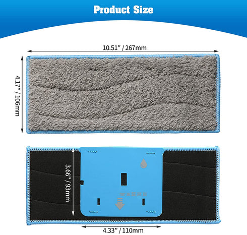 Gazeer 6pcs Braava Jet m6 Washable and Reusable Wet Mopping Pads Compatible Braava Jet m Series, Wet Pads for iRobot Braava Jet M6 (6110)