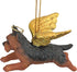 Design Toscano JH170737 Christmas Tree Ornaments - Honor The Pooch Yorkie Holiday Angel Dog Ornaments,Multi