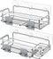Nieifi Shower Caddy with Hooks, Shower Shelf Organizer Basket Rack Storage Rustproof Adhesive Bathroom Shelves, Drill Free 2 Pack