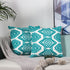 Teal Farmhouse Embroidered Decorative Pillow Covers Morocco Boho Diamond Couch Sofa Throw Cushion Cases Living Room Pillowcases,Pack 2,18x18