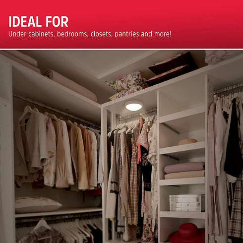 Energizer LED Tap Light, 4 Pack, Soft White, Battery Operated, Push On/Off, Wireless, Under Cabinet Lighting, Perfect for Under Cabinet, Closets, Pantry and More, 48958-P1