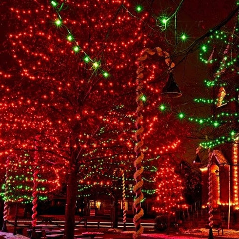 Funpeny 300 LED Valentine's Day String Lights, 100 FT Plug in Connectable Waterproof Fairy String Lights Green Wire with 8 Modes for Indoor Outdoor Xmas Tree Home Garden Decorations (Red)